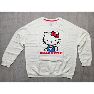 Hello Kitty Sanrio Women's Longsleeve Graphic Sweater Size 1X White